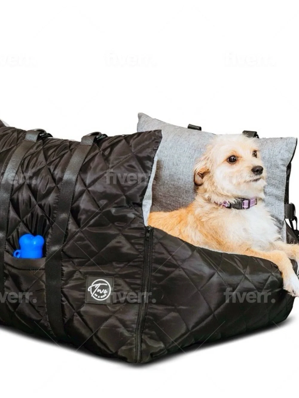 Pet Car Seat Carrier for Dogs - Black